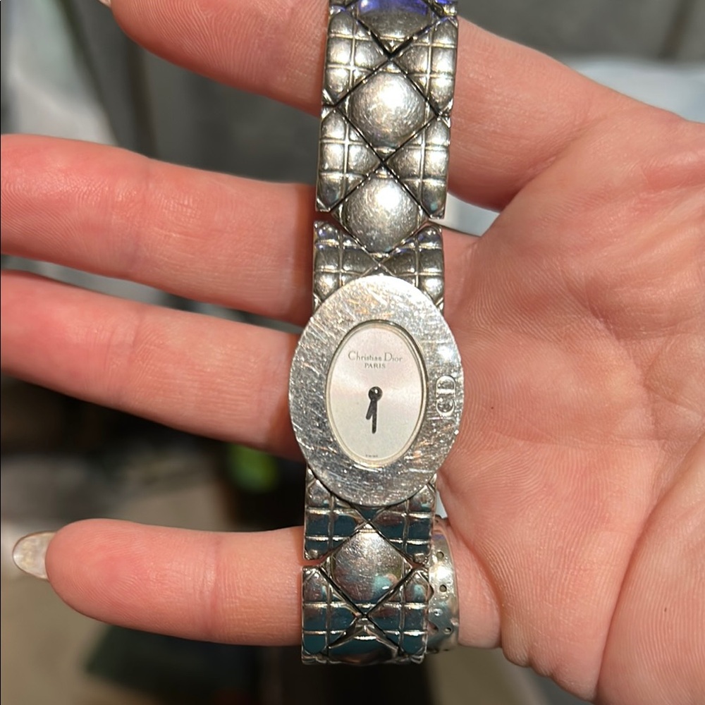Dior Quilted Silver-Tone Bracelet Watch - Picture 2 of 3